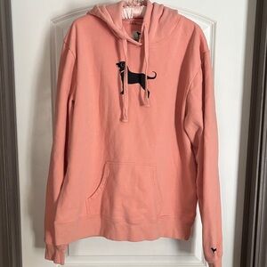 The Black Dog Coral Hoodie with Black Logo